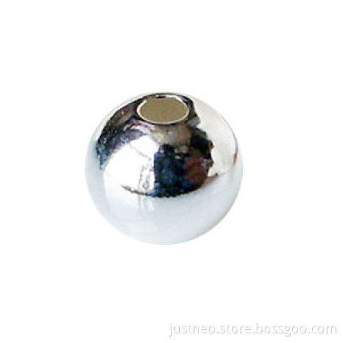 Solid 925 sterling silver seamless round spacer bead, 2-20mm